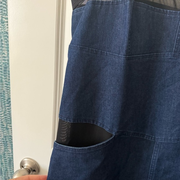 Marithe Francois Girbaud denim and mesh Mini Dress - Picture 2 of 4